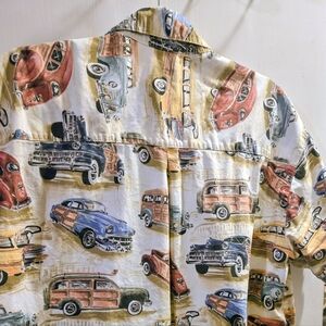 Hummingbird Vintage Car Print Men's Shirt